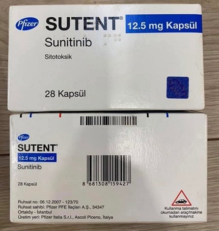 Sutent 12.5mg hộp 28 viên 